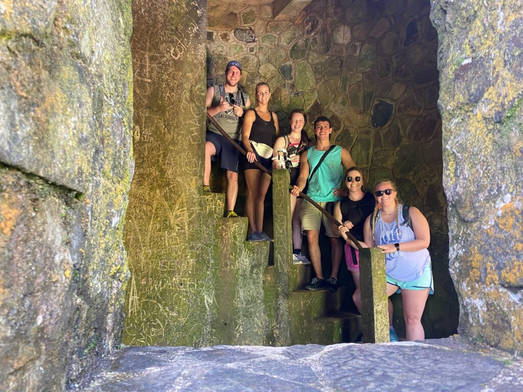 Group shot in the Mount Britton Tower in El Yunque NP