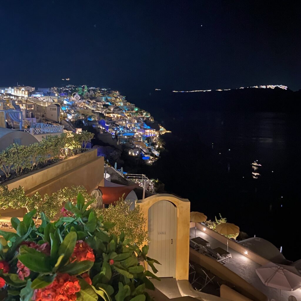 Fira Greece at night
