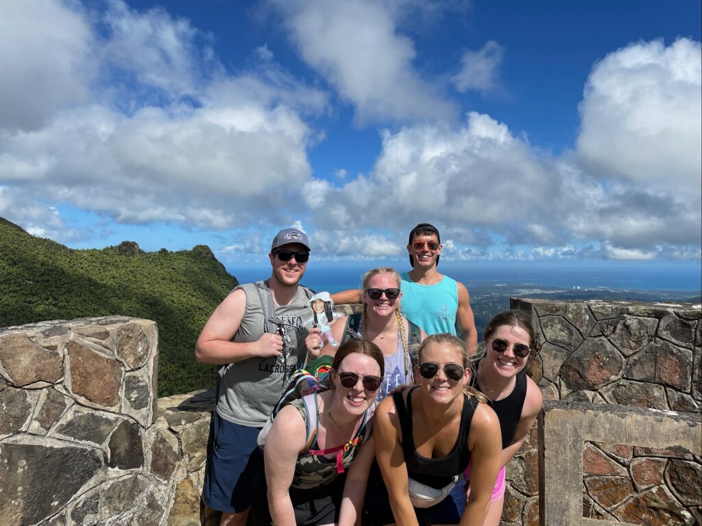 Group shot at Mount Britton Tower in El Yunque National Park, PR