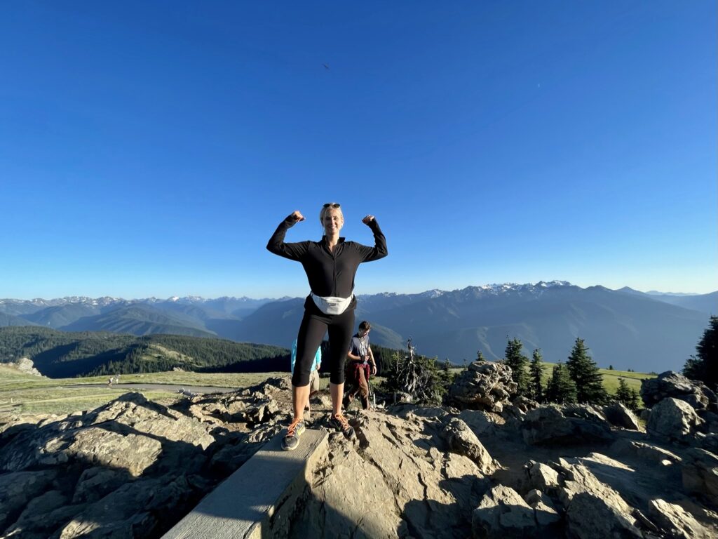 Nikki on the summit of Hurricane Hill