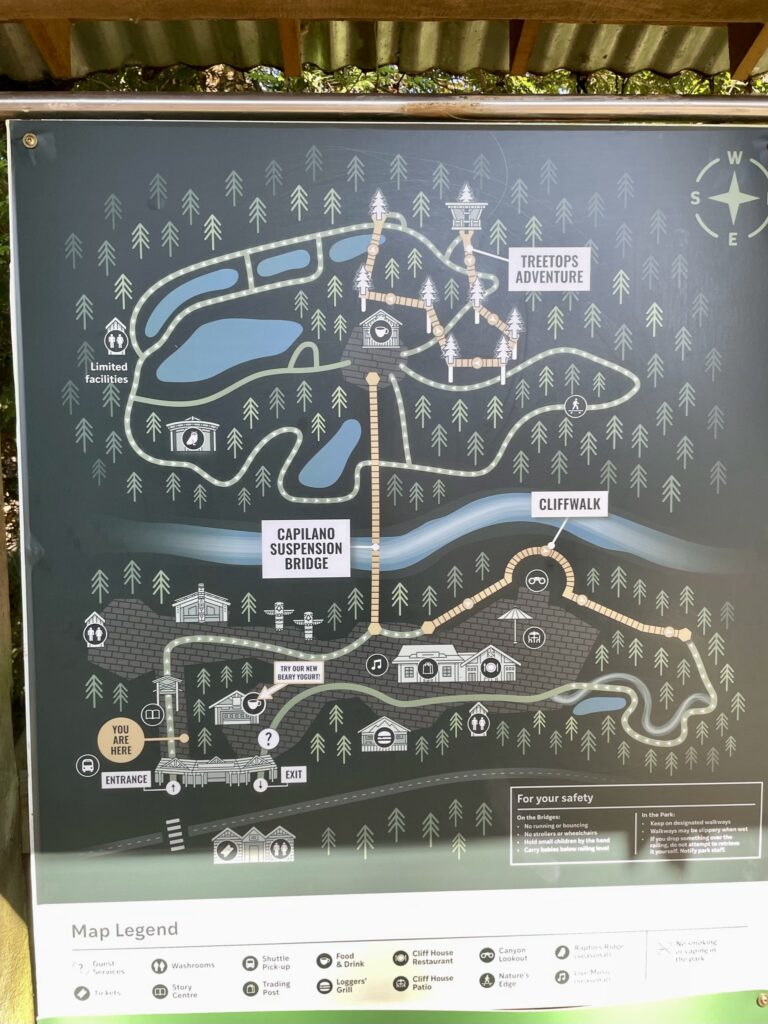 Capilano Suspension Bridge Park map