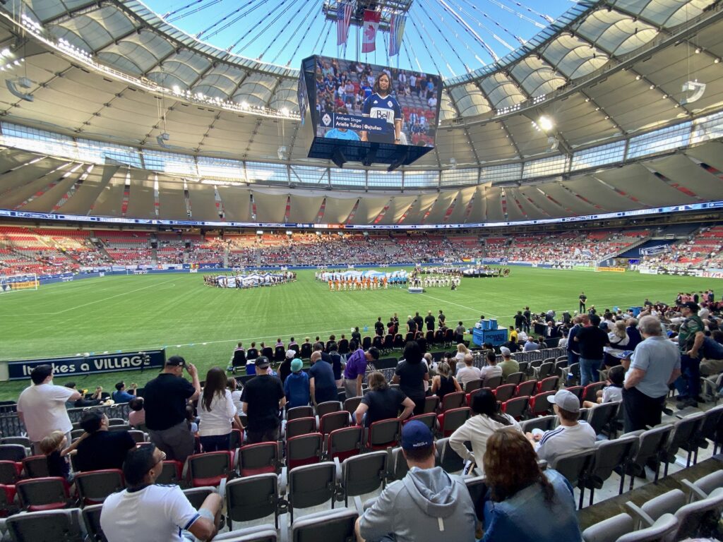 BC Place for the Vancouver Whitecaps Game