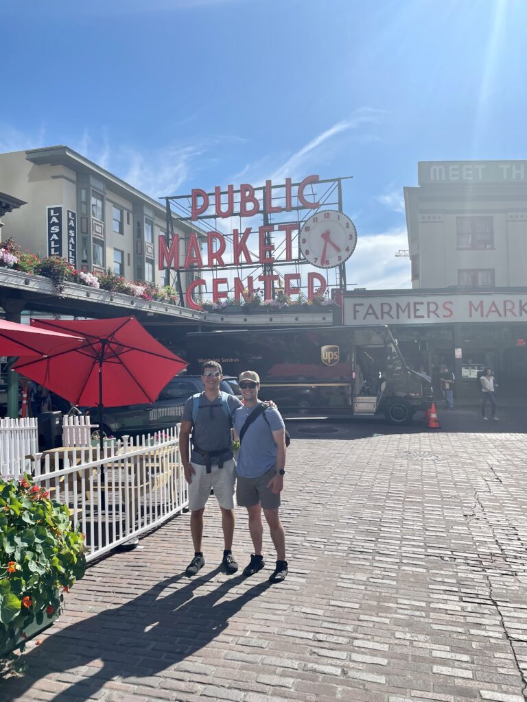 Ryan and Alex at Pike Place Market