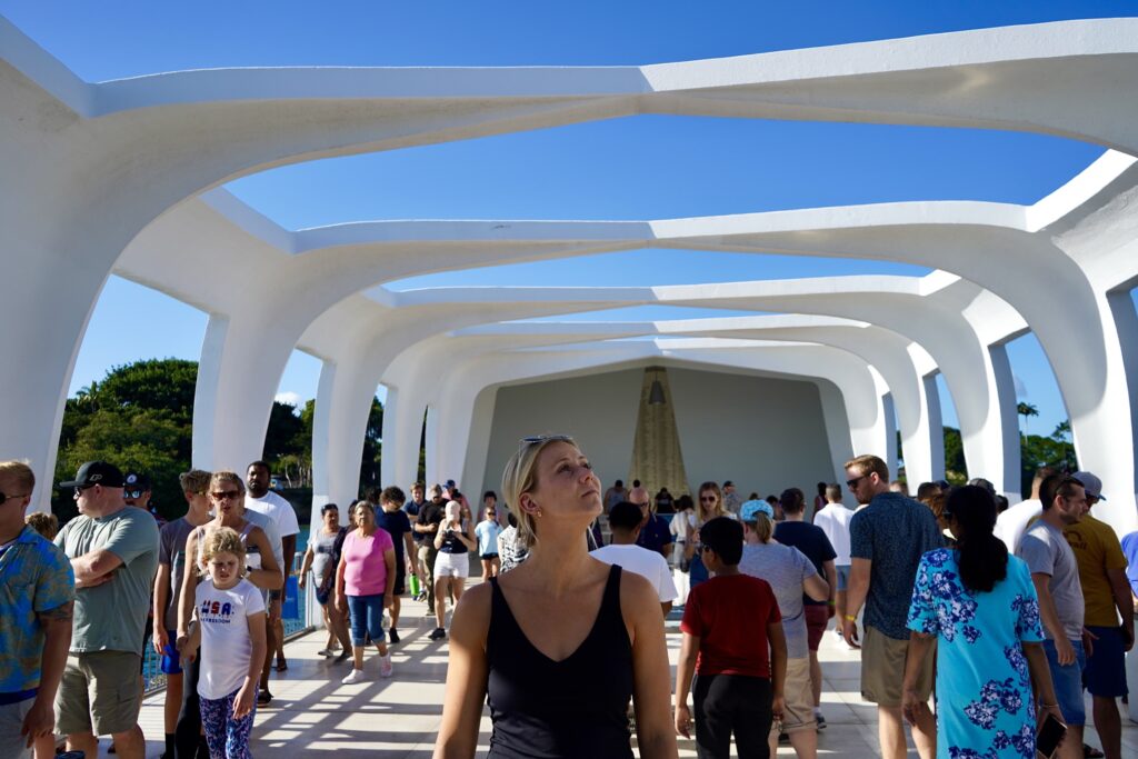 Nikki exploring the USS Arizona