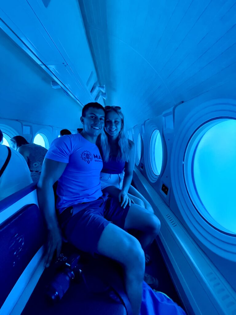 Ryan and Nikki in the submarine