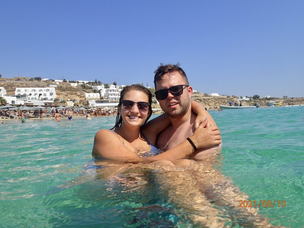 Enjoying the waters of Mykonos