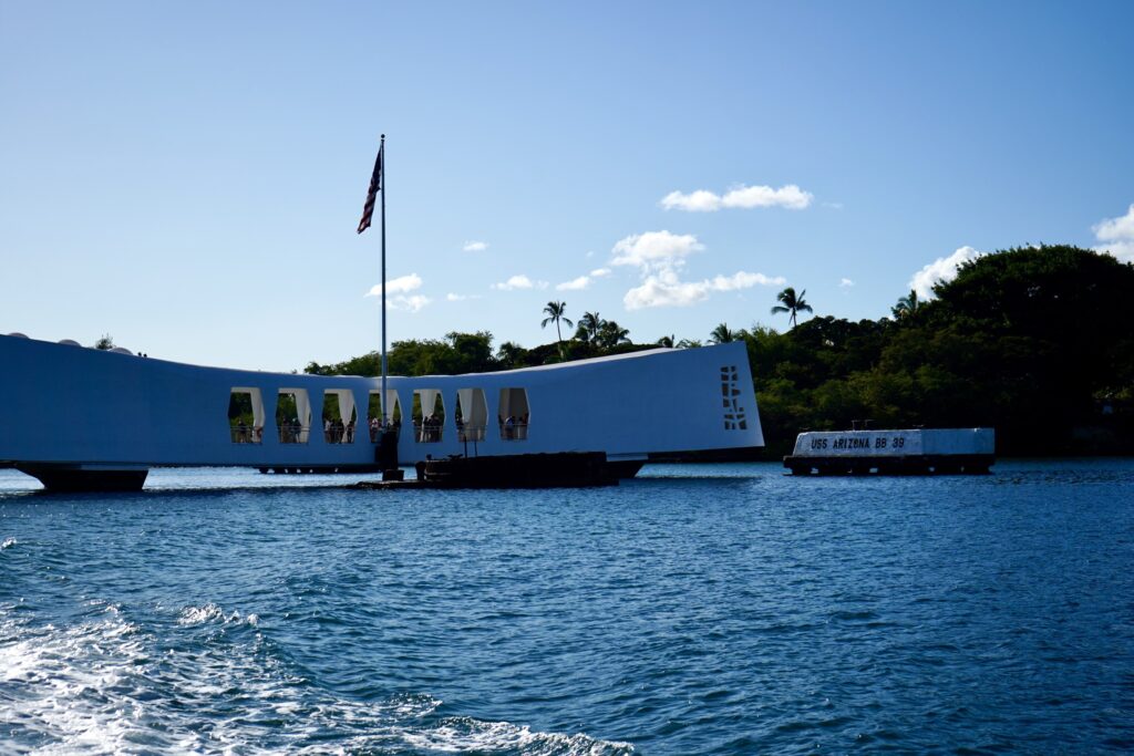 Approaching the USS Arizona