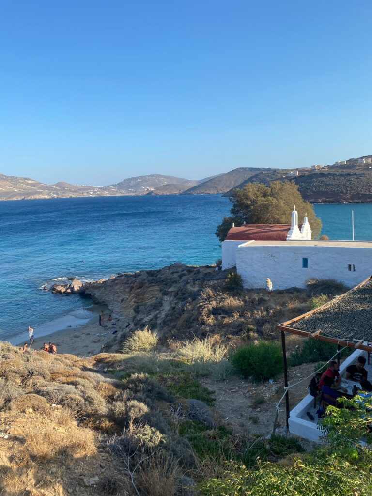 Secluded beach in Mykonos