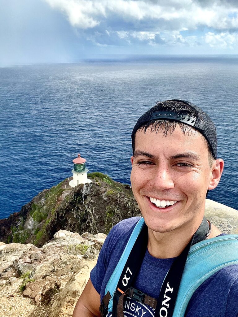 Ryan selfie with the Makapu'u Lighthouse