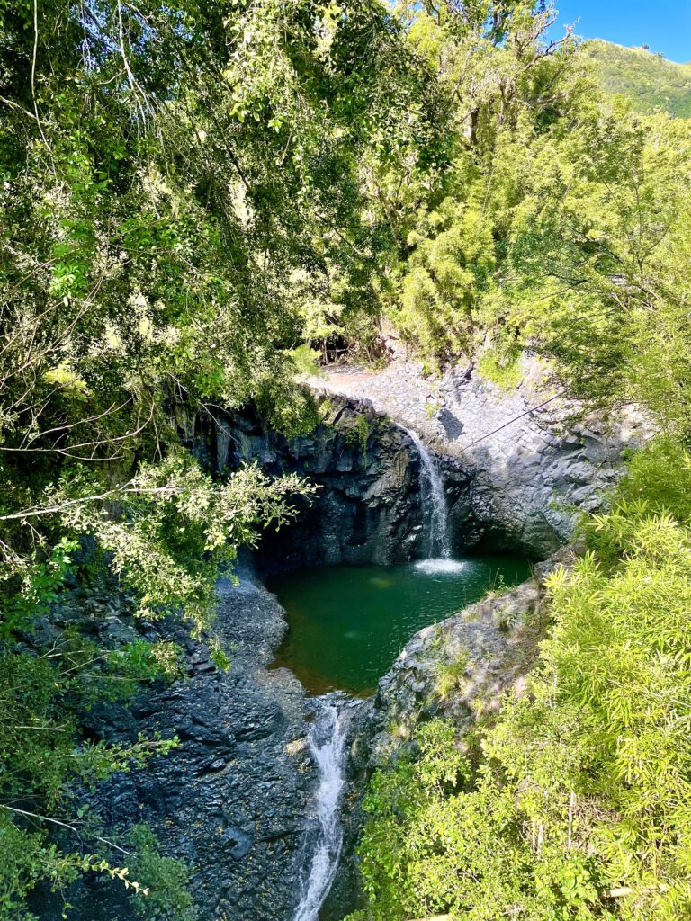 Small waterfalls along the Pipiwai Trail