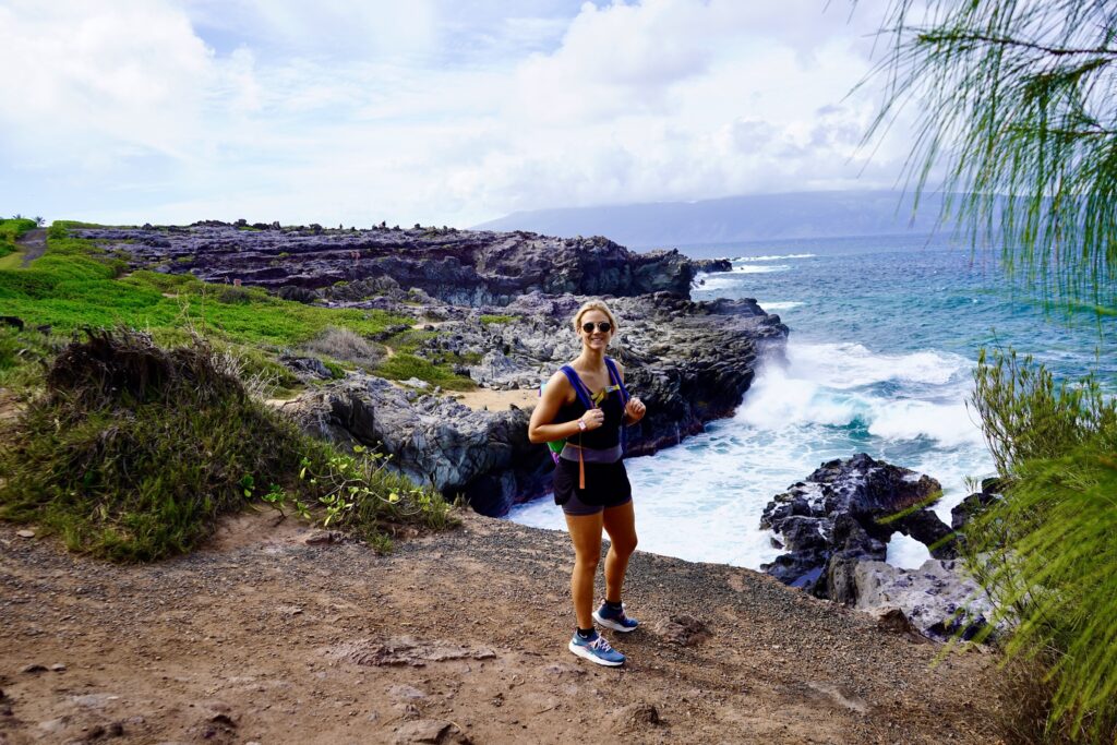 Nikki along Kapalua Coastal Trail