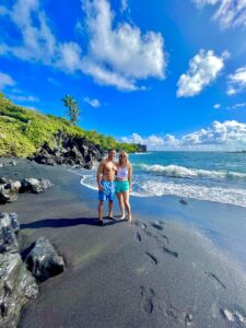 Ryan and Nikki at black sand beach