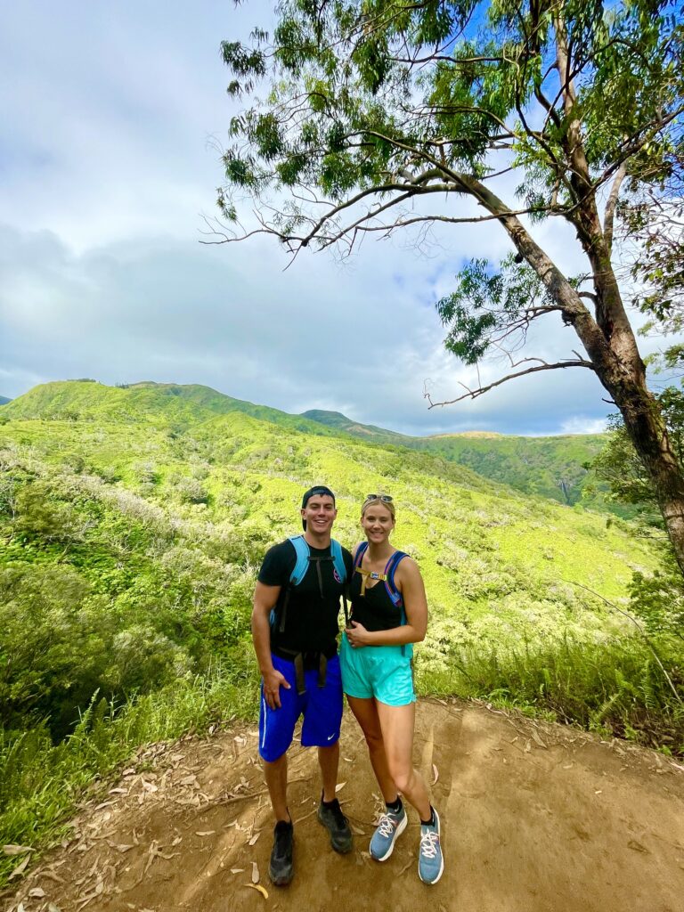 Ryan at Nikki at the start of the Waihe'e Ridge Trail