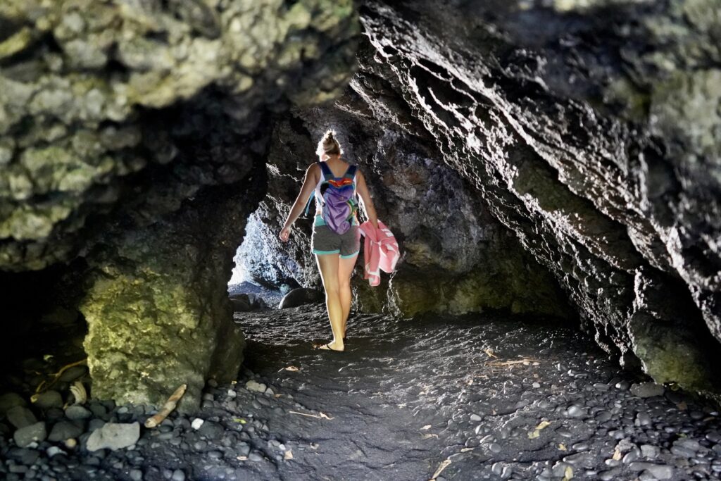 Nikki in the lava tube