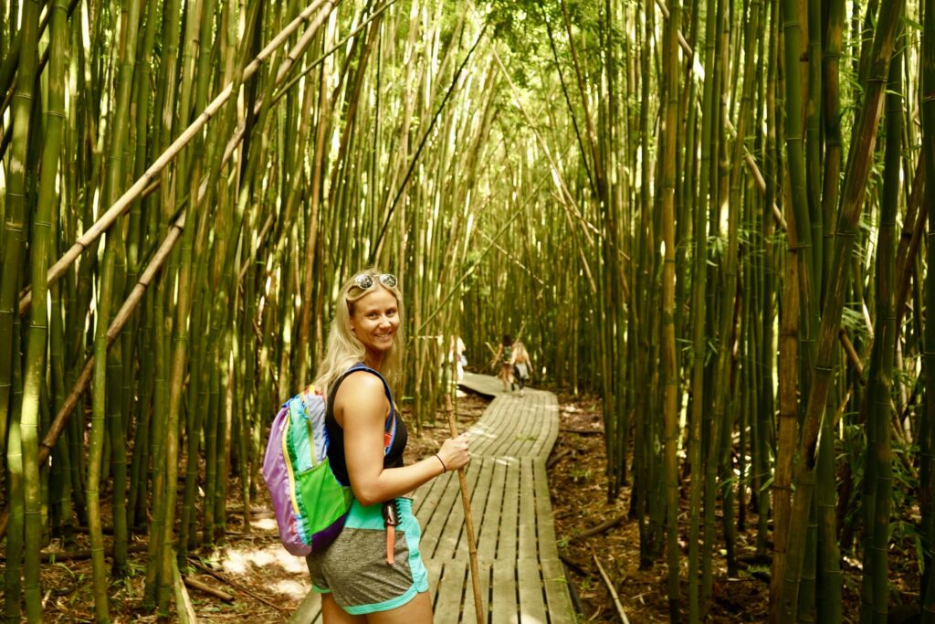 Nikki in the bamboo forest