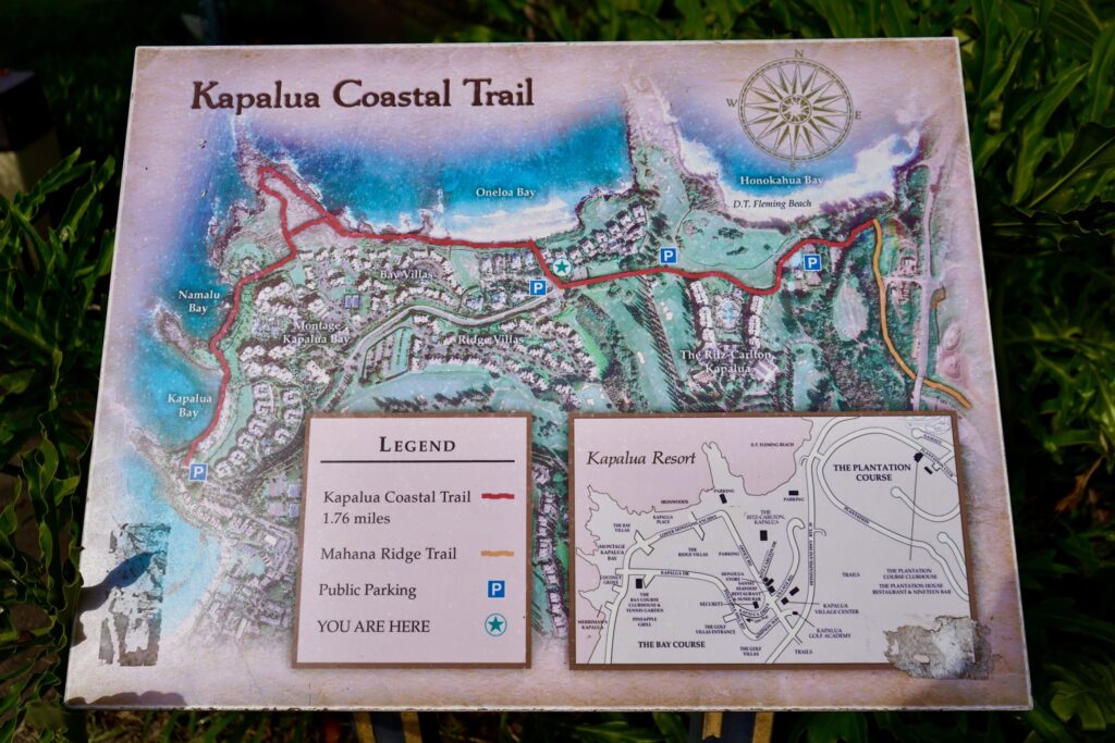 Kapalua Coastal Trail Map
