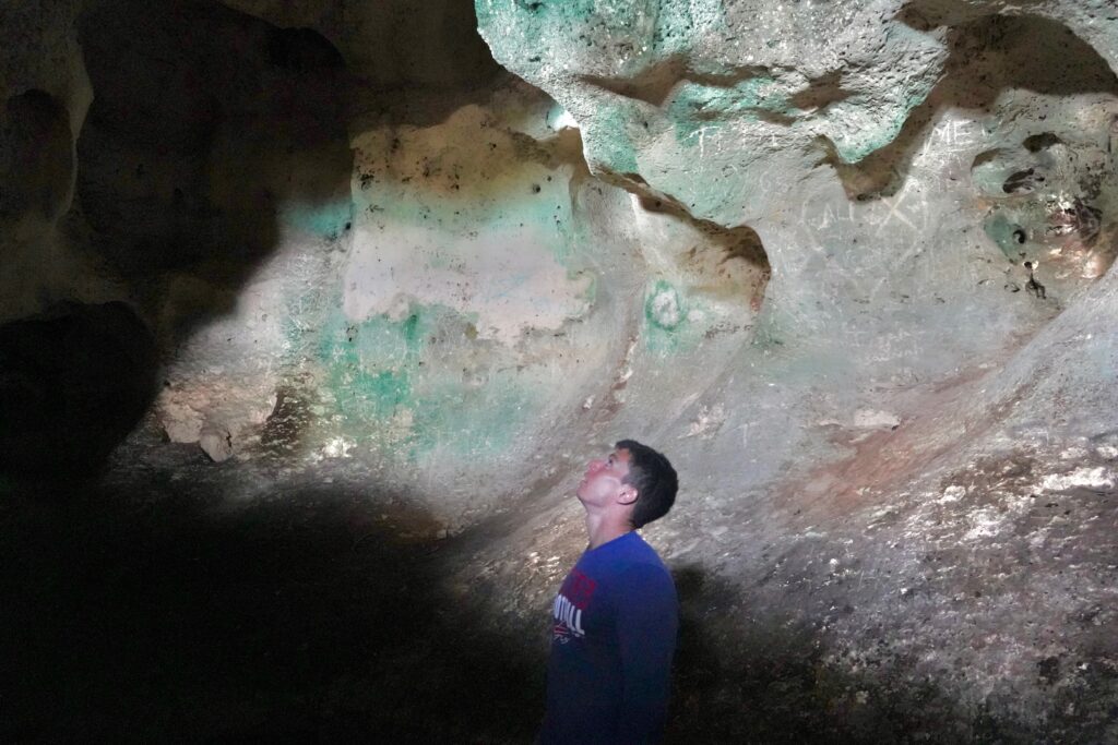 Ryan in the New Providence Caves