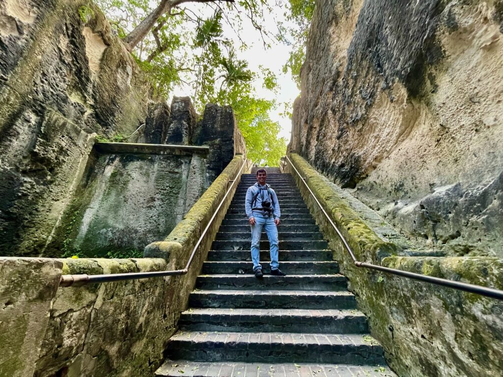 Ryan standing on the Queen's Staircase