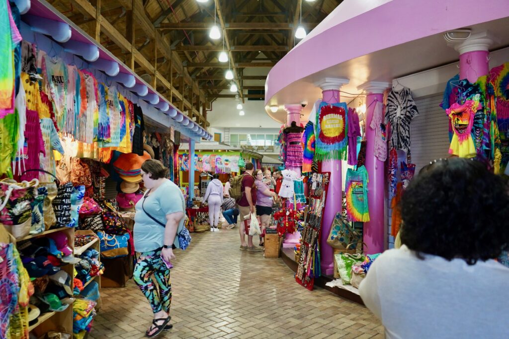 Walking through the straw market