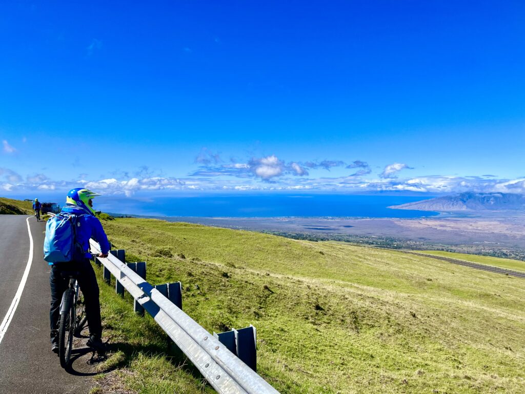 Ryan riding down Haleakala