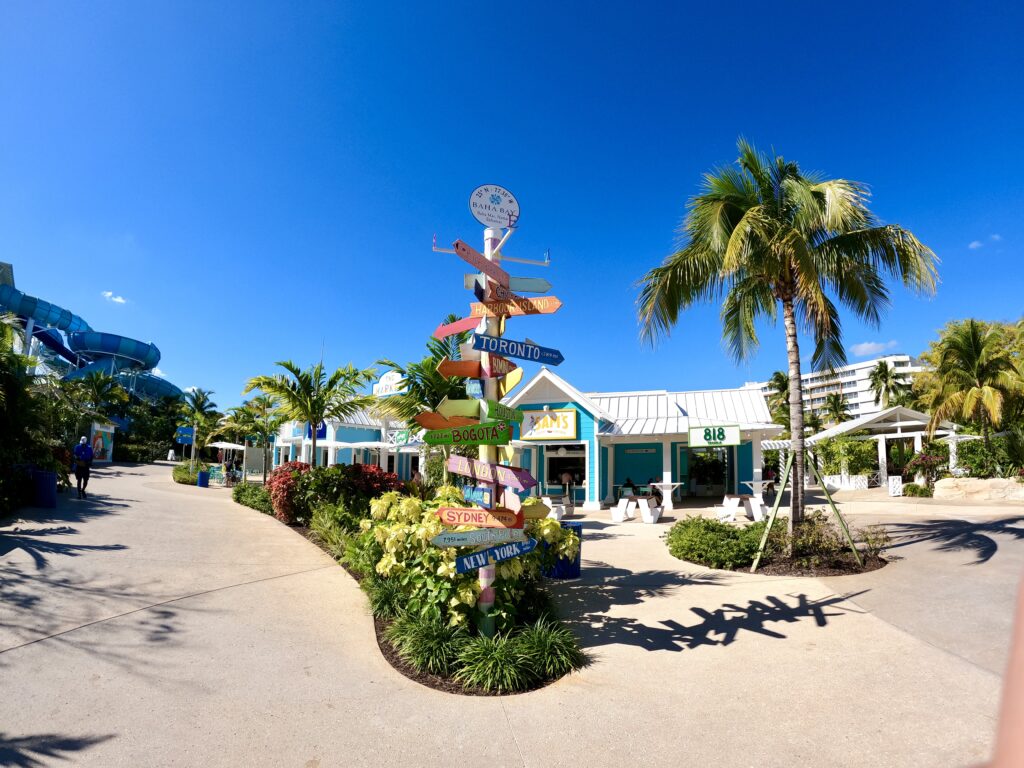 Entering the waterpark at Baha Mar