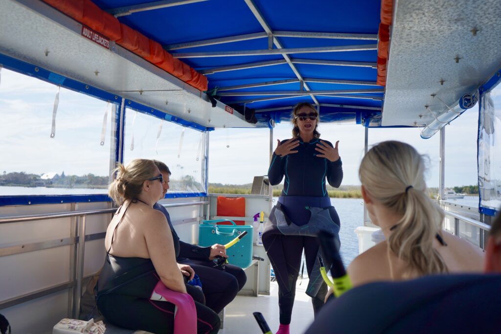 Receiving instructions from snorkel leader