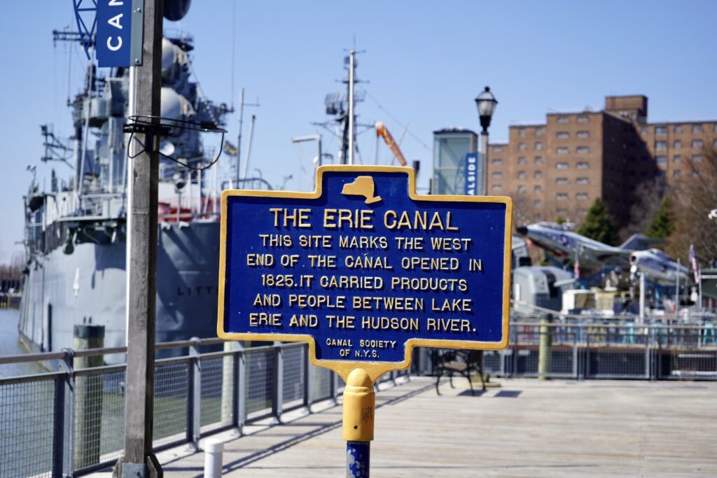 Observing the end point of the Erie Canal is a fascinating free Buffalo activity