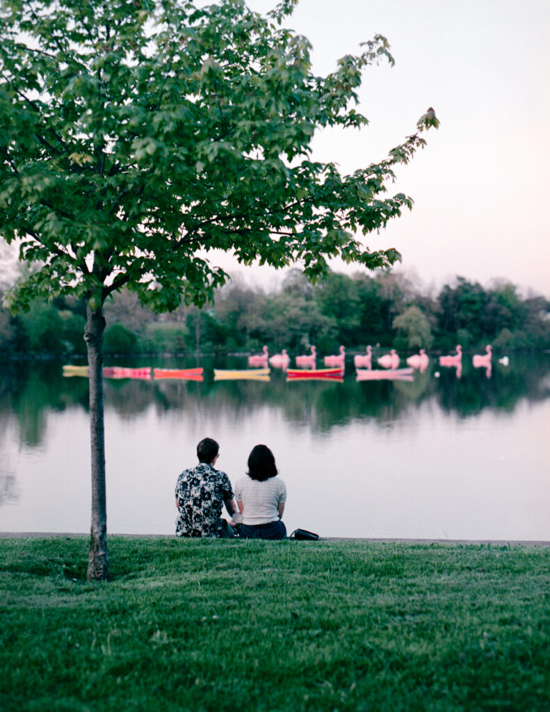 Relaxing at Hoyt Lake is a common free Buffalo activity