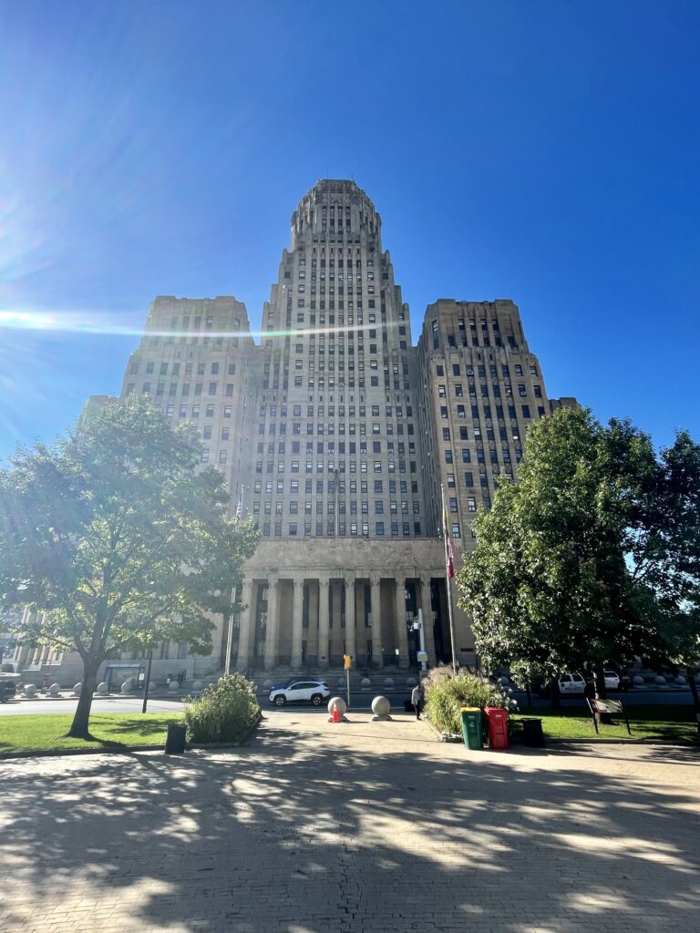 Taking in the architecture at City Hall is a nice free Buffalo activity