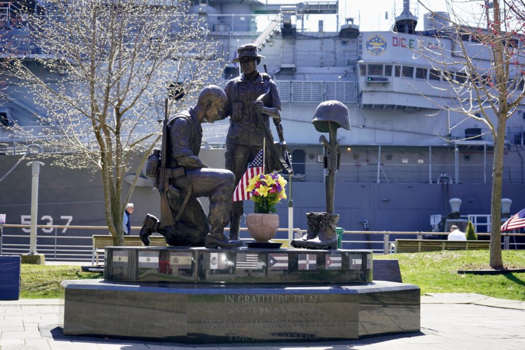 Walking the Memorial Garden at the Buffalo Naval Park is an informative free Buffalo activity