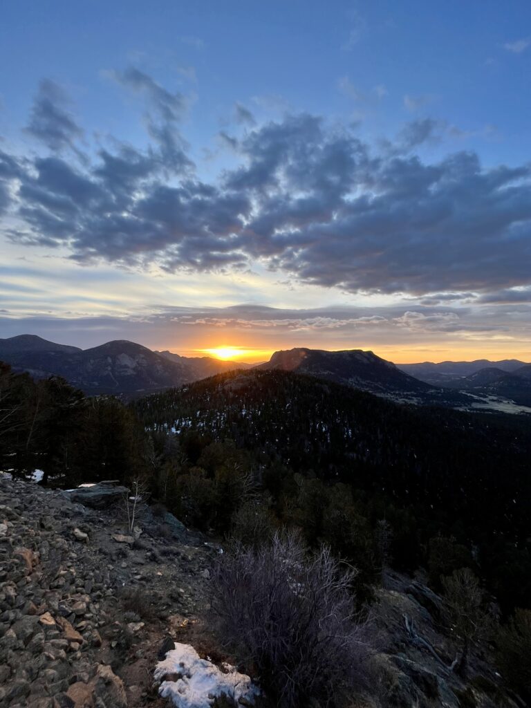 Sunrise in Rocky Mountain National Park