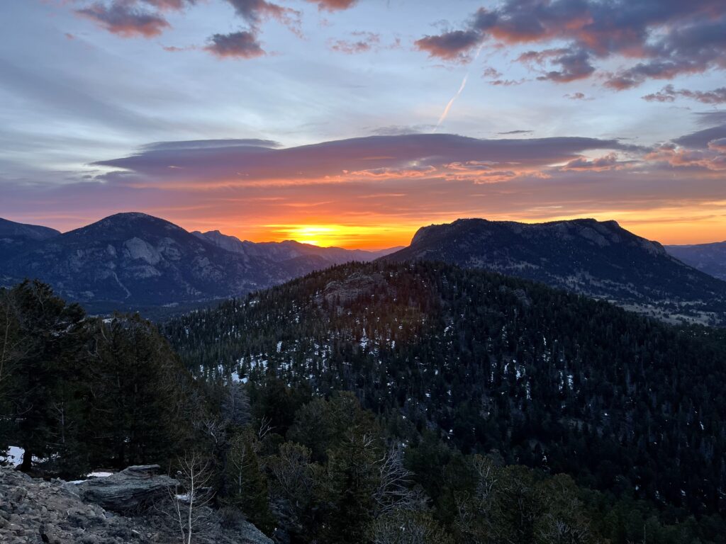 Sunrise in Rocky Mountain National Park