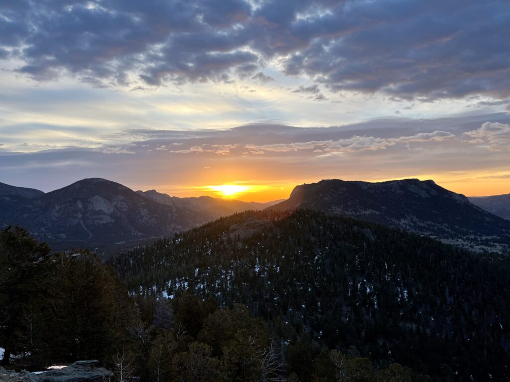Sunrise in Rocky Mountain National Park