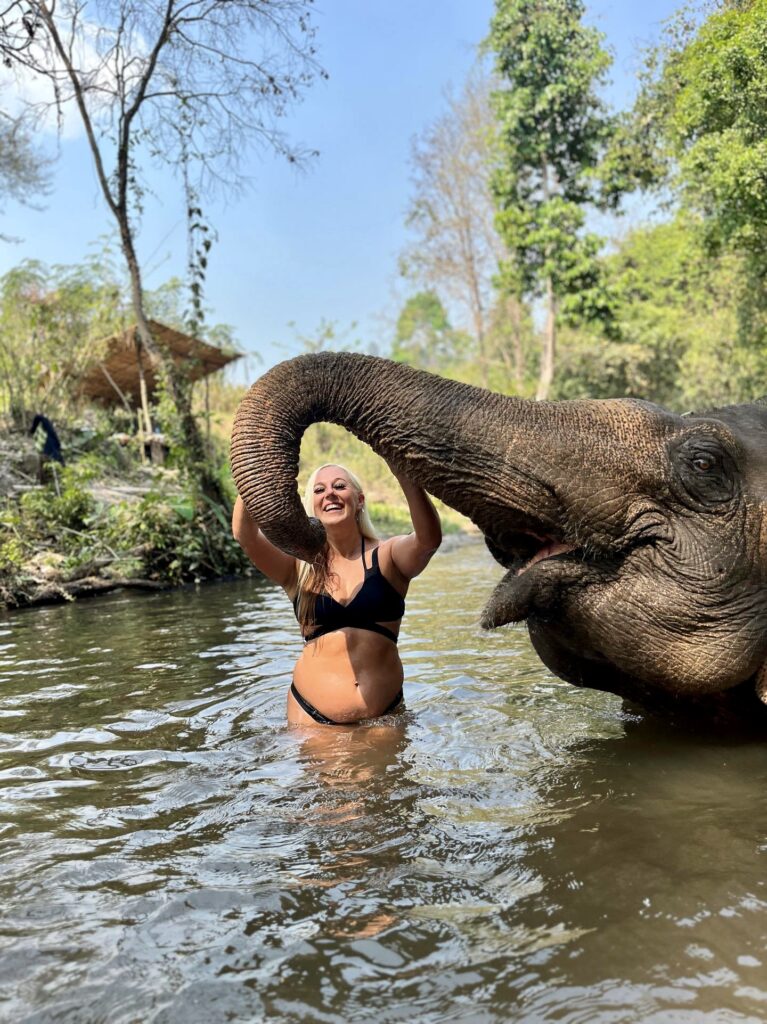 Jackie and Elephant at Chai Lai Orchid