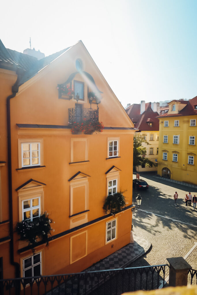 Prague city street.