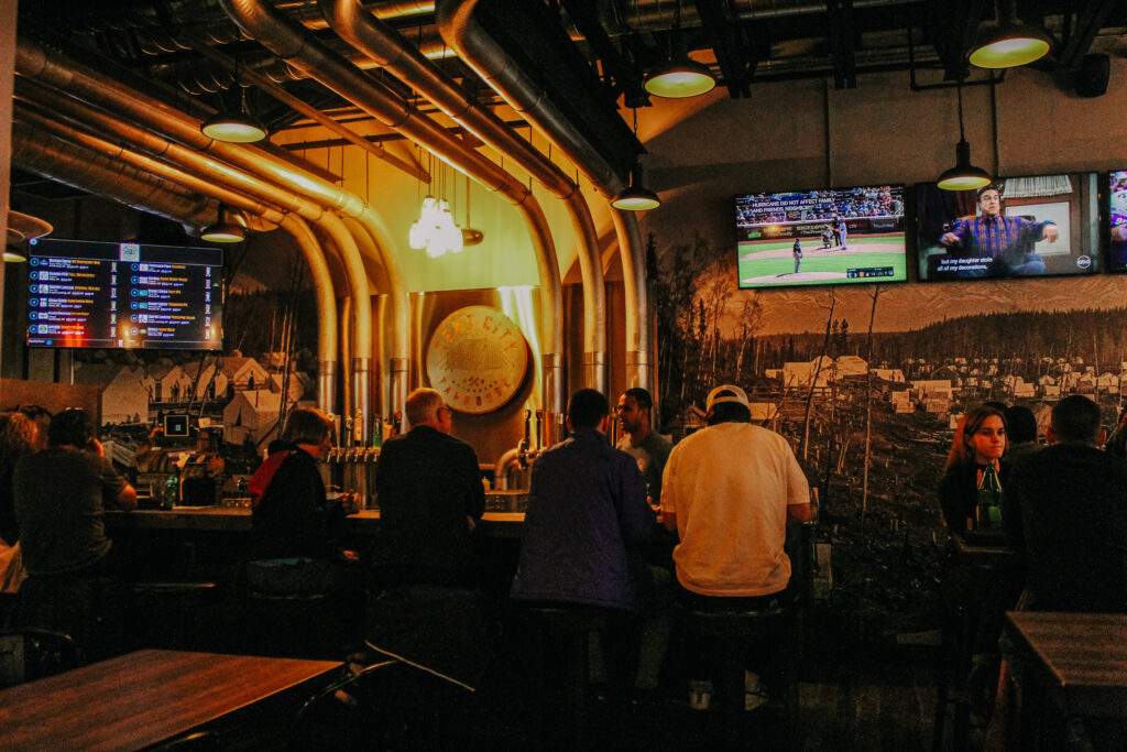 Interior of Tent City Taphouse.