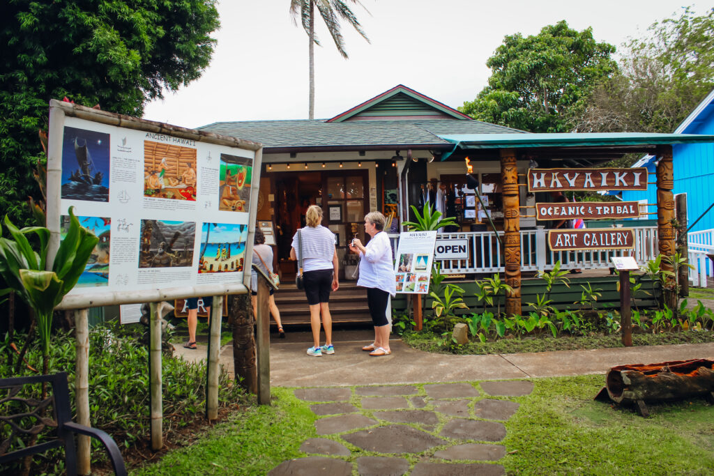 Exterior of a shop with a small courtyard