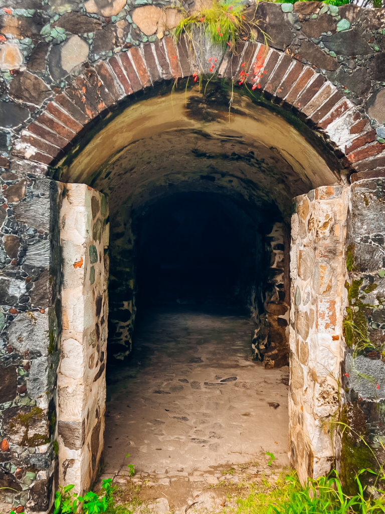 A doorway into ruins.