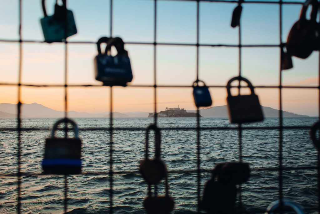 Alcatraz with locks