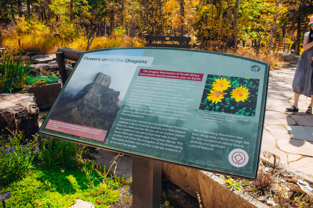 Placard about plants