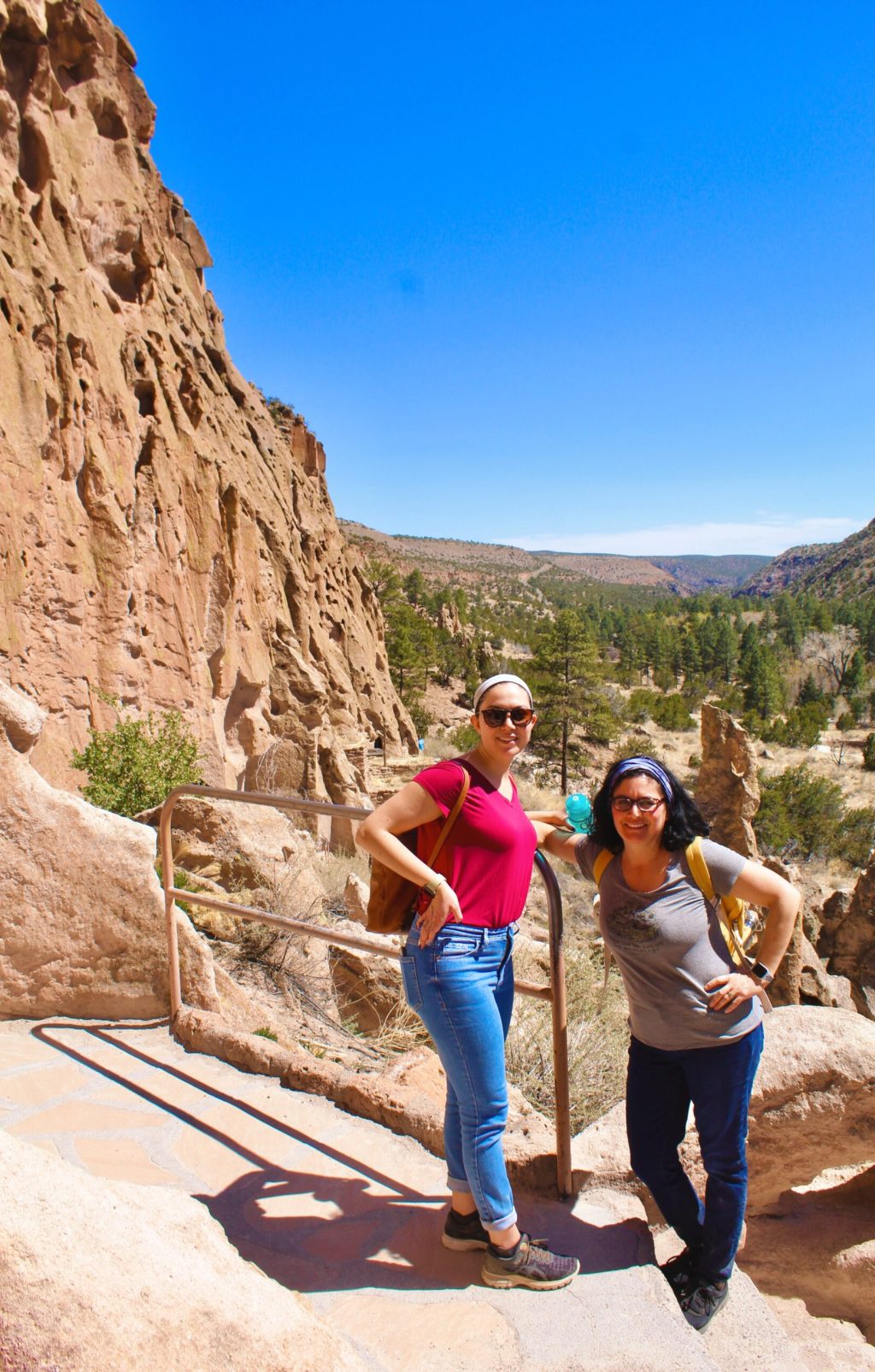 Katia D'Arcy and Leslie D'Arcy on the Main Pueblo Loop Trail
