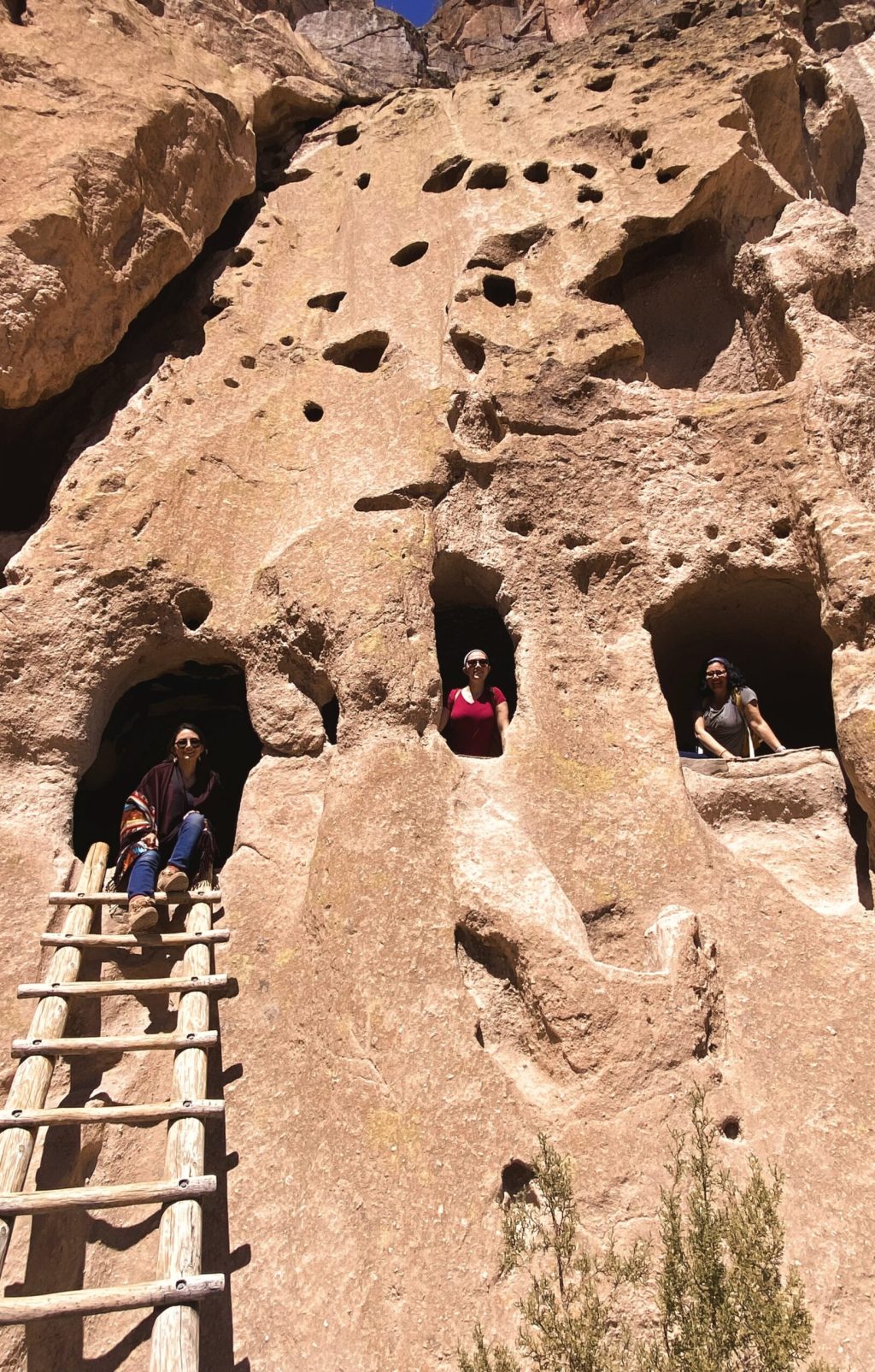 Anna D'Arcy, Katia D'Arcy, and Leslie D'Arcy in the Cave Dwellings