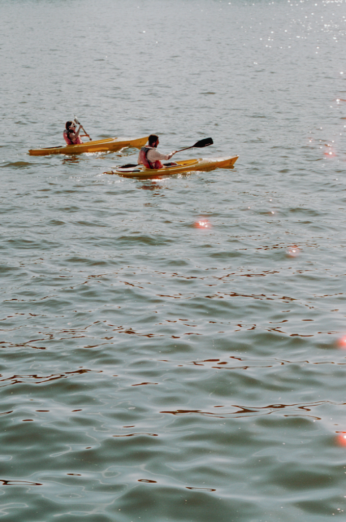 Two kayakers